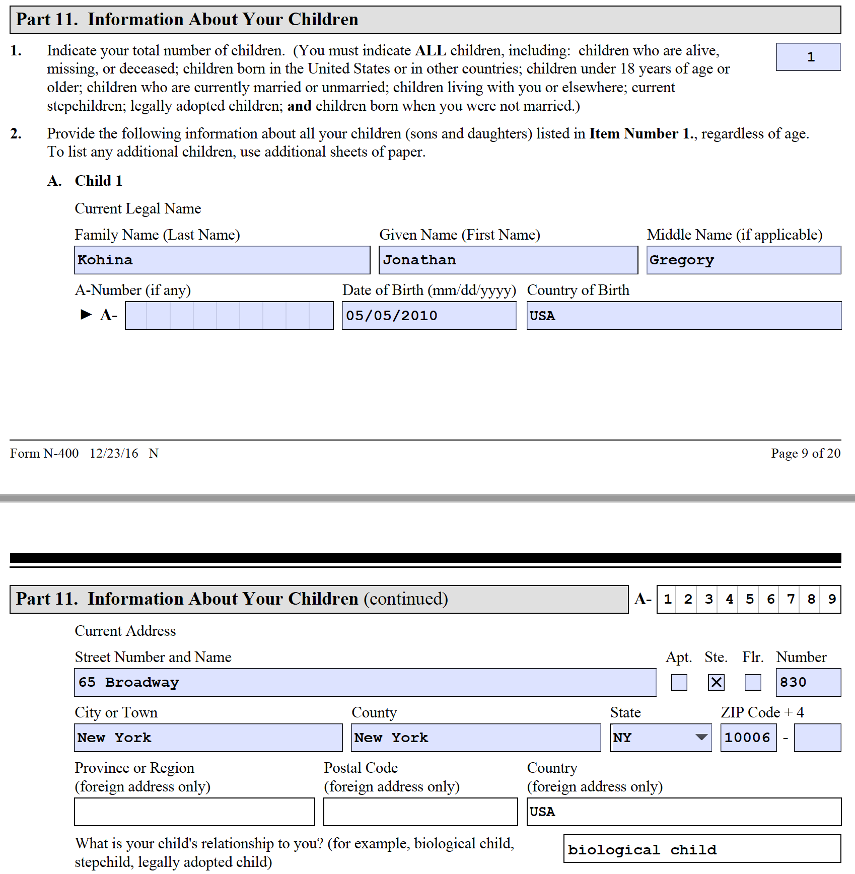 N 400 Fillable Form Printable Forms Free Online