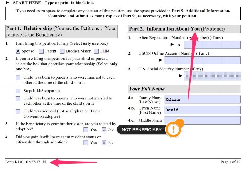 How To Fill Form I-130 And I-130A - Complete Step By Step Guide With ...