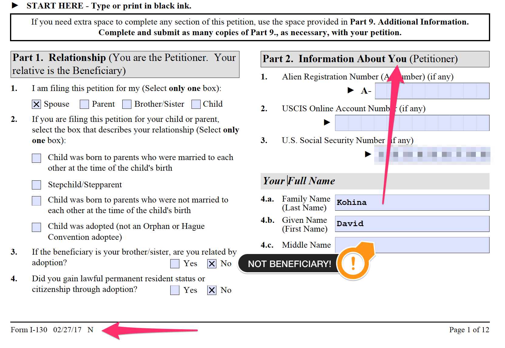 fill out form i 130 online